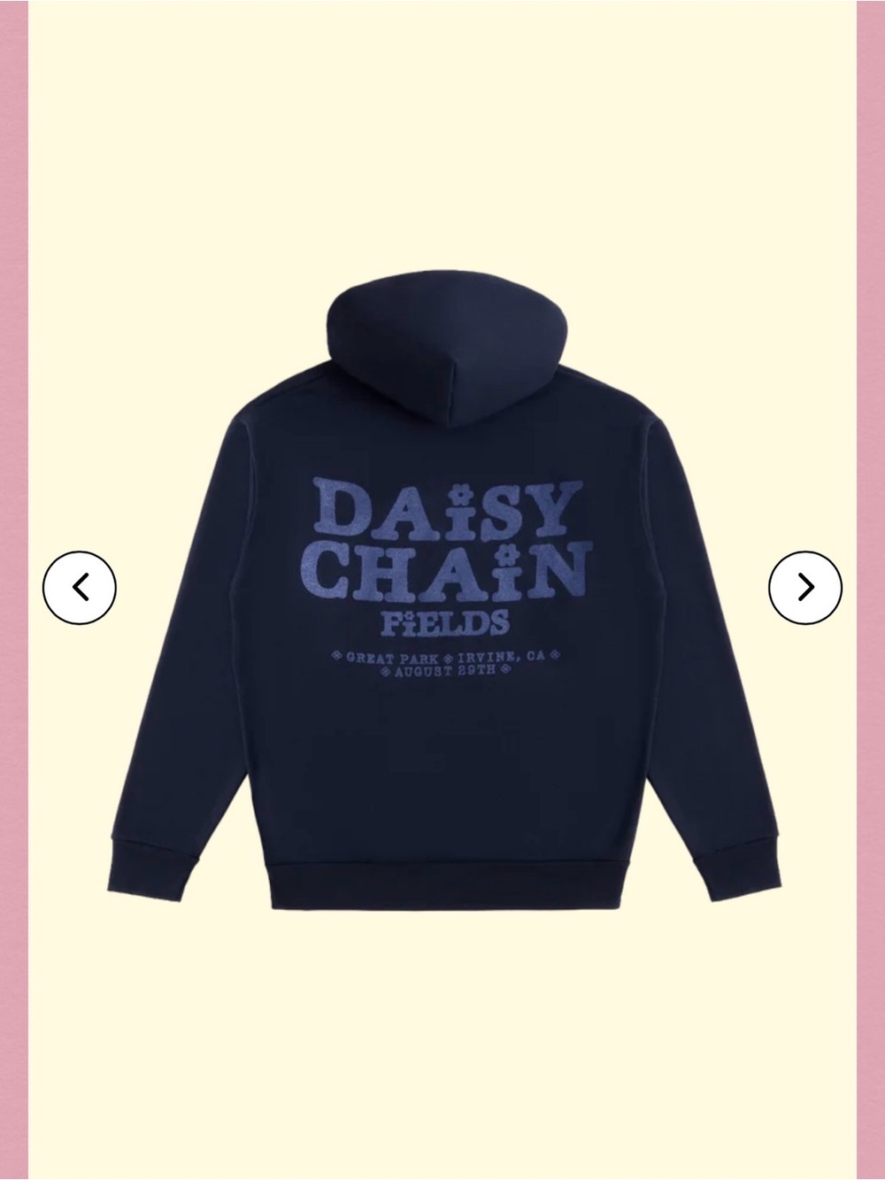 Daisy Chain Fields Navy Hooded Sweatshirt